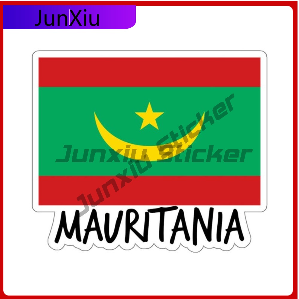 Laptop Accessories Stickers - Adesivo da viaggio bandiera Mauritania Adesivo